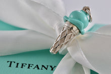 Load image into Gallery viewer, Tiffany &amp; Co. Silver Blue Enamel Ice Cream Charm Pendant
