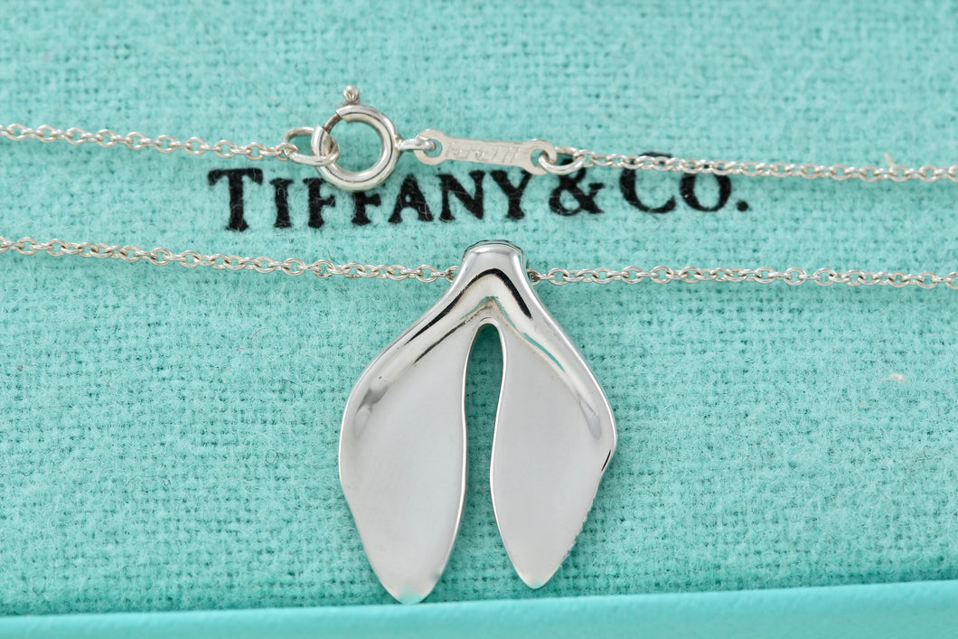Tiffany & Co. Elsa Peretti Silver Mermaid Fish Tail Necklace
