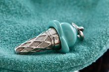 Load image into Gallery viewer, Tiffany &amp; Co. Silver Blue Enamel Ice Cream Charm Pendant
