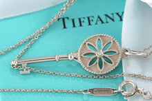 Load image into Gallery viewer, Tiffany &amp; Co. Silver Daisy Flower Diamond Key Necklace
