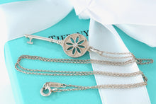 Load image into Gallery viewer, Tiffany &amp; Co. Silver Daisy Flower Diamond Key Necklace
