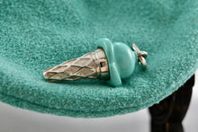 Load image into Gallery viewer, Tiffany &amp; Co. Silver Blue Enamel Ice Cream Charm Pendant
