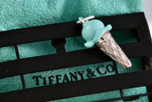 Load image into Gallery viewer, Tiffany &amp; Co. Silver Blue Enamel Ice Cream Charm Pendant
