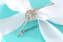 Load image into Gallery viewer, Tiffany &amp; Co. Silver Daisy Flower Diamond Key Necklace
