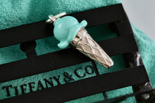 Load image into Gallery viewer, Tiffany &amp; Co. Silver Blue Enamel Ice Cream Charm Pendant
