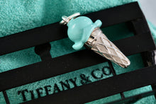 Load image into Gallery viewer, Tiffany &amp; Co. Silver Blue Enamel Ice Cream Charm Pendant
