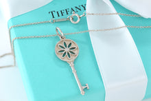 Load image into Gallery viewer, Tiffany &amp; Co. Silver Daisy Flower Diamond Key Necklace
