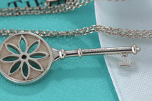 Load image into Gallery viewer, Tiffany &amp; Co. Silver Daisy Flower Diamond Key Necklace
