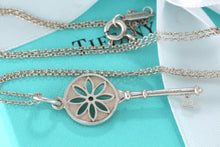 Load image into Gallery viewer, Tiffany &amp; Co. Silver Daisy Flower Diamond Key Necklace
