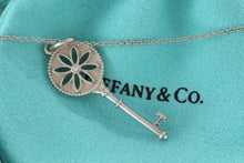 Load image into Gallery viewer, Tiffany &amp; Co. Silver Daisy Flower Diamond Key Necklace
