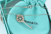 Load image into Gallery viewer, Tiffany &amp; Co. Silver Daisy Flower Diamond Key Necklace

