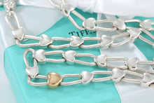 Load image into Gallery viewer, Tiffany &amp; Co 18K Gold &amp; Silver Heart Padlock Links Necklace
