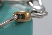 Load image into Gallery viewer, Tiffany &amp; Co 18K Gold &amp; Silver Heart Padlock Links Necklace
