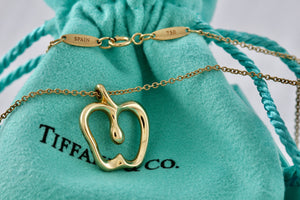 Tiffany & Co. Elsa Peretti 18Kt. Gold Apple Pendant 16" Necklace