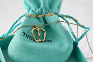 Tiffany & Co. Elsa Peretti 18Kt. Gold Apple Pendant 16" Necklace