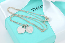 Load image into Gallery viewer, Return To Tiffany &amp; Co. Silver Mini Double Heart Charm 16&quot; Necklace
