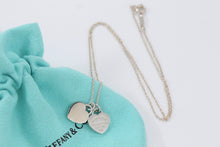 Load image into Gallery viewer, Return To Tiffany &amp; Co. Silver Mini Double Heart Charm 16&quot; Necklace
