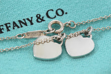 Load image into Gallery viewer, Return To Tiffany &amp; Co. Silver Mini Double Heart Charm 16&quot; Necklace
