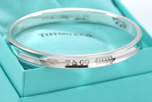 Load image into Gallery viewer, Tiffany &amp; Co. 1837 Silver Narrow Oval Bangle Bracelet
