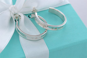Tiffany & Co. 1837 Silver Hoop 1" Earrings