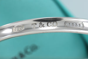 Tiffany & Co. 1837 Silver Narrow Oval Bangle Bracelet