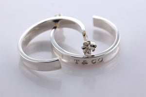 Tiffany & Co. 1837 Silver Hoop 1" Earrings