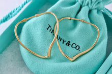 Load image into Gallery viewer, Tiffany &amp; Co. Elsa Peretti 18K Large Open Heart Hoop Earrings
