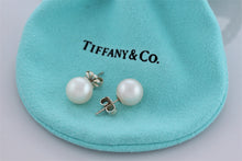 Load image into Gallery viewer, Tiffany &amp; Co. Silver 8mm Pearl Stud Earrings

