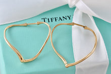 Load image into Gallery viewer, Tiffany &amp; Co. Elsa Peretti 18K Large Open Heart Hoop Earrings
