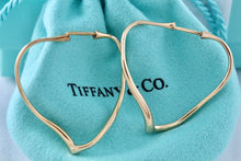 Load image into Gallery viewer, Tiffany &amp; Co. Elsa Peretti 18K Large Open Heart Hoop Earrings
