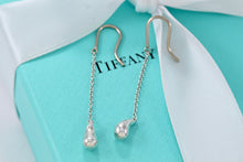 Load image into Gallery viewer, Tiffany &amp; Co. Elsa Peretti Sterling Silver  2&quot; Dangle Teardrop Hook Earrings
