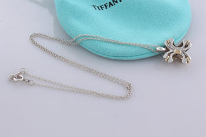 Tiffany & Co. Gold Rope Silver Signature ''X'' Pendant Necklace