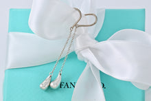 Load image into Gallery viewer, Tiffany &amp; Co. Elsa Peretti Sterling Silver  2&quot; Dangle Teardrop Hook Earrings
