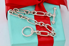 Load image into Gallery viewer, Tiffany &amp; Co. Paloma Picasso Silver Groove Link Toggle Bracelet
