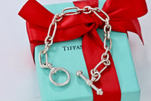Load image into Gallery viewer, Tiffany &amp; Co. Paloma Picasso Silver Groove Link Toggle Bracelet
