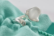 Load image into Gallery viewer, Tiffany &amp; Co. Elsa Peretti Silver Diamond Full Heart Ring
