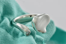 Load image into Gallery viewer, Tiffany &amp; Co. Elsa Peretti Silver Diamond Full Heart Ring
