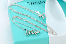 Load image into Gallery viewer, Tiffany &amp; Co. Paloma Picasso Silver &quot;LOVE&quot; Grafitti 16&quot; Necklace
