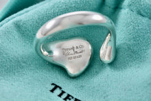 Load image into Gallery viewer, Tiffany &amp; Co. Elsa Peretti Silver Diamond Full Heart Ring
