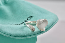 Load image into Gallery viewer, Tiffany &amp; Co. Elsa Peretti Silver Diamond Full Heart Ring
