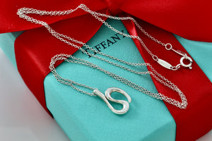 Tiffany & Co. Elsa Peretti Sterling Silver Wave Pendant Necklace