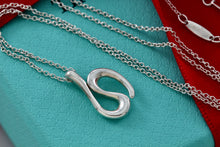 Load image into Gallery viewer, Tiffany &amp; Co. Elsa Peretti Sterling Silver Wave Pendant Necklace
