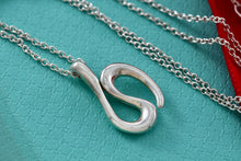 Load image into Gallery viewer, Tiffany &amp; Co. Elsa Peretti Sterling Silver Wave Pendant Necklace
