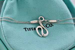 Tiffany & Co. Elsa Peretti Sterling Silver Wave Pendant Necklace