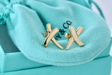 Load image into Gallery viewer, Tiffany &amp; Co. Paloma Picasso 18Kt. Gold X Kiss Stud Earrings
