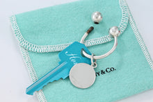 Load image into Gallery viewer, Tiffany &amp; Co. Silver Vintage Round Tag Key Chain
