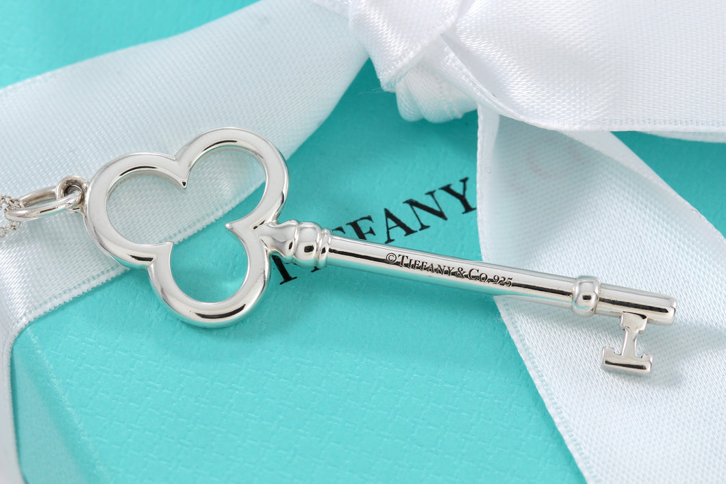 Tiffany & Co. Silver Large Trefoil Key 2.25