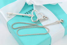 Load image into Gallery viewer, Tiffany &amp; Co. Silver Large Trefoil Key Pendant Link Chain Necklace
