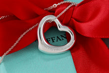 Load image into Gallery viewer, Tiffany &amp; Co. Elsa Peretti Silver Medium Open Heart 22mm Pendant 16&quot; Necklace
