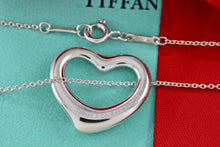 Load image into Gallery viewer, Tiffany &amp; Co. Elsa Peretti Silver Medium Open Heart 22mm Pendant 16&quot; Necklace
